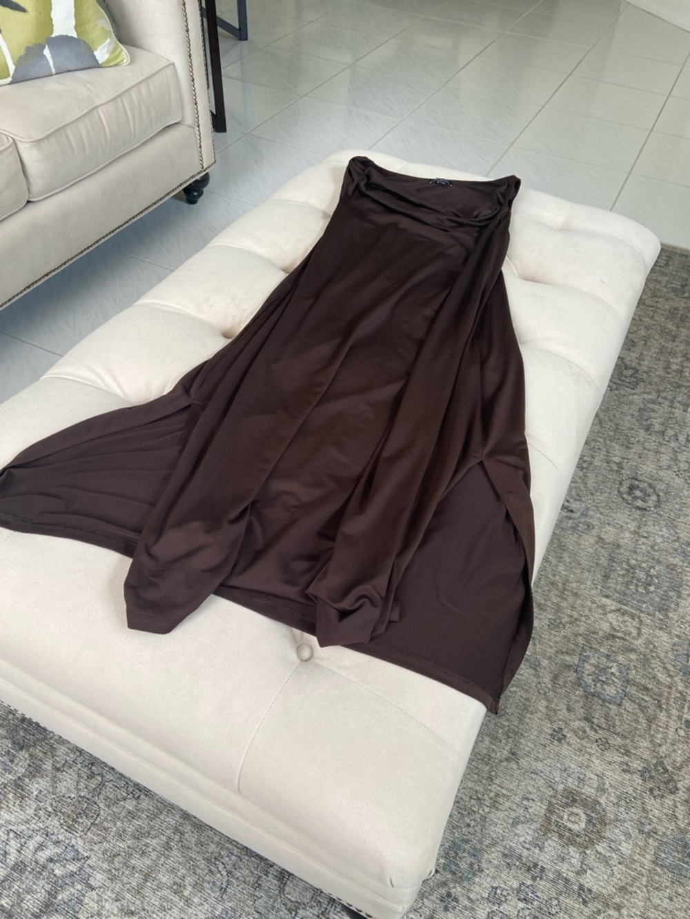 Jones New York Women's Brown Flowing Maxi Dress